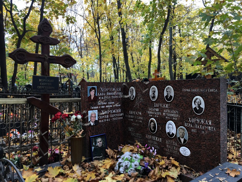 Могила С.С. Хоружего и его родных на Пятницком кладбище. Общий вид