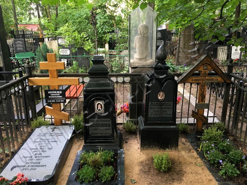 Могила Н.В. Котрелёва и его родных на Армянском кладбище. Общий вид