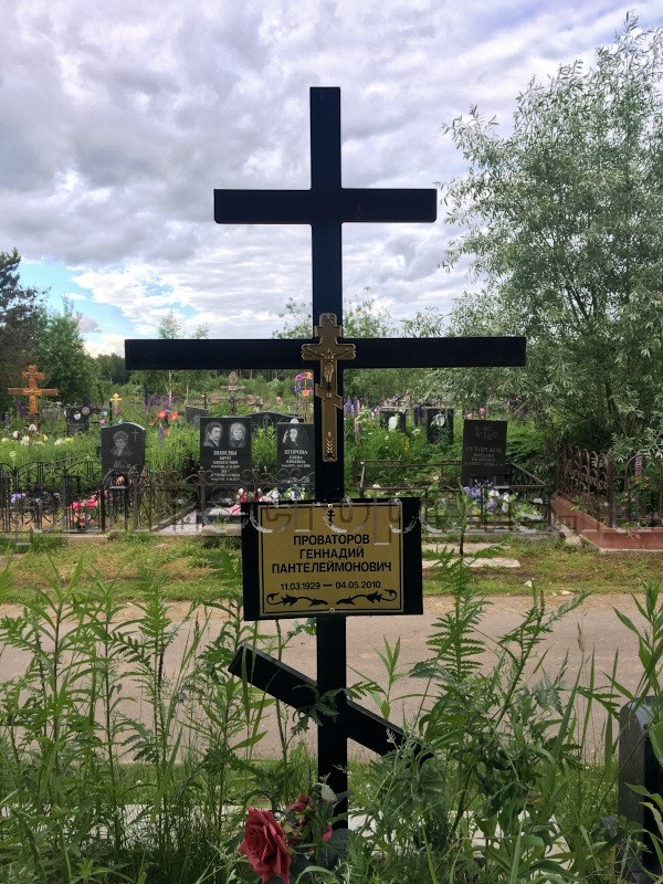 Могила Г.П. Проваторова на Щербинском Южном кладбище