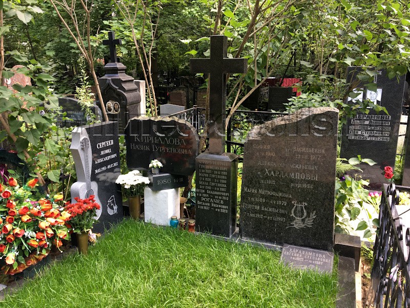 Могила Л.А. Сергеева и его родных на Армянском кладбище. Общий вид