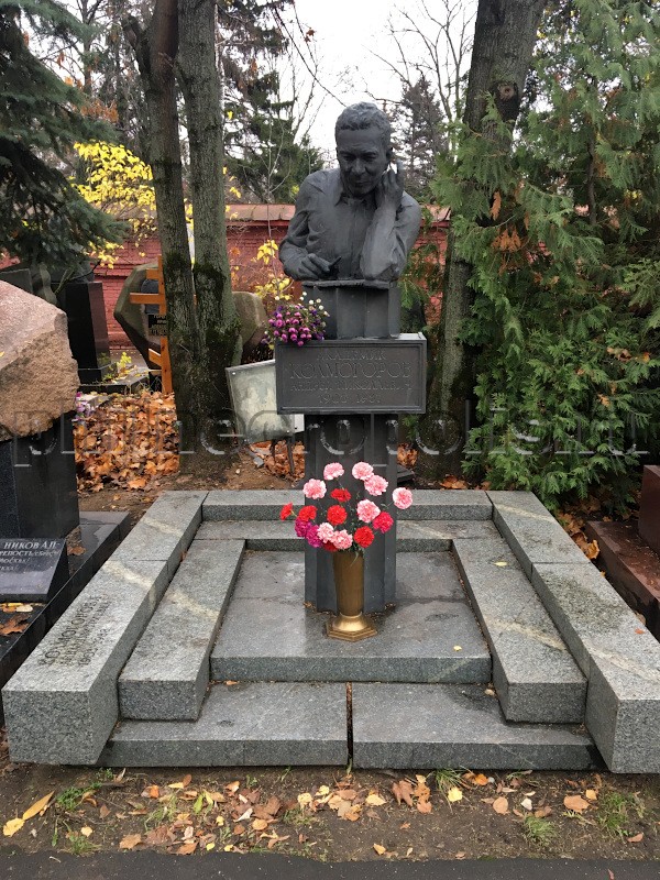 Могила А.Н. Колмогорова и его супруги на Новодевичьем кладбище. Общий вид