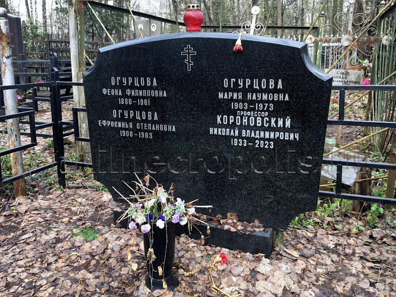 Надгробие на могиле Н.В. Короновского на Востряковском Центральном кладбище