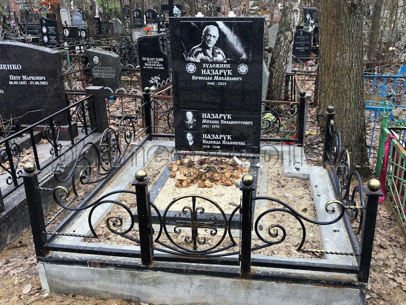 Могила В.М. Назарука и его родных на Николо-Архангельском кладбище. Общий вид