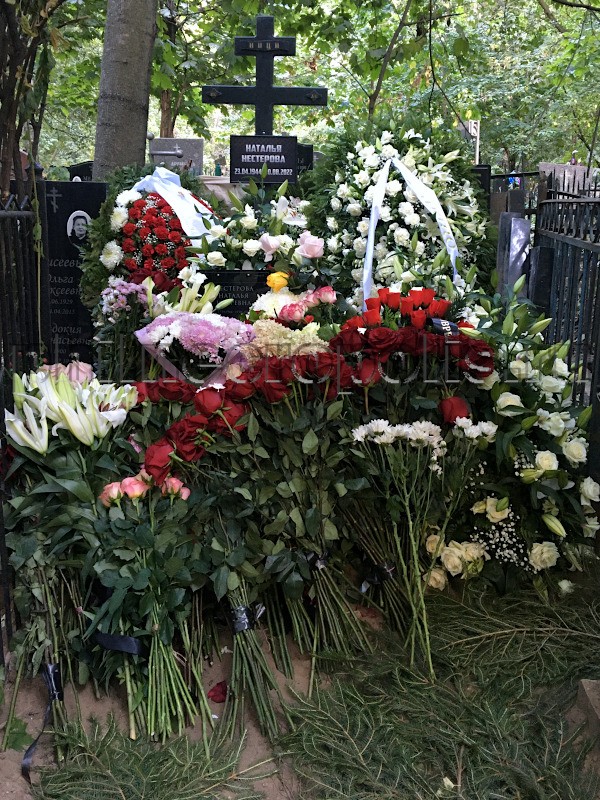 Могила Н.И. Нестеровой на Пятницком кладбище. Общий вид