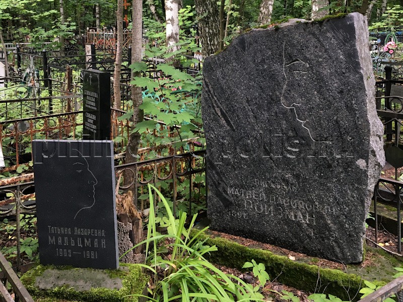 Могила М.Д. Ройзмана и его супруги на Химкинском кладбище. Общий вид