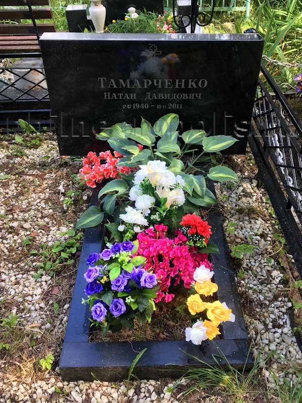 Надгробие на могиле Н.Д. Тамарченко на Черневском кладбище
