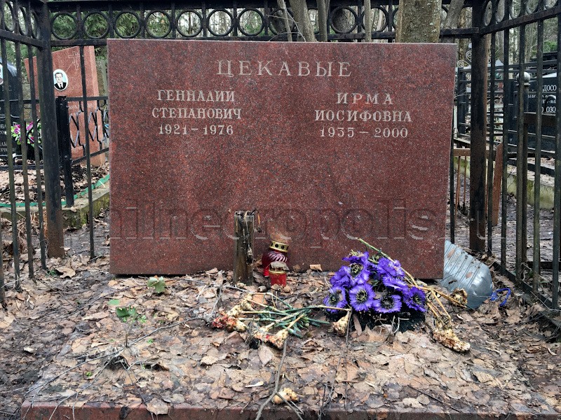 Надгробие на могиле Г.С. Цекавого на Востряковском Северном кладбище