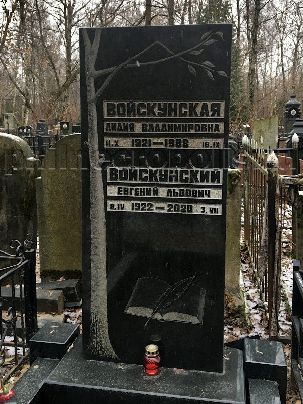 Надгробие на могиле Е.Л. Войскунского на Востряковском Центральном кладбище
